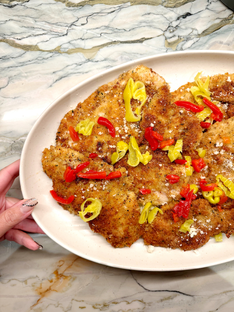 Chicken Cutlets with Honey, Peppers, and Parm from Open Wide by Benny Blanco | Stacie Billis