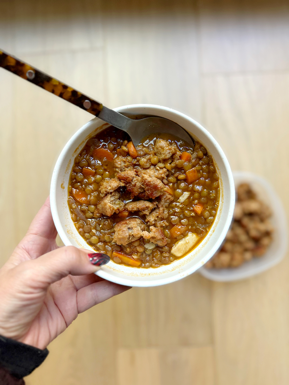 Greek Lentil Soup with sausage | Fakes recipe | Stacie Billis