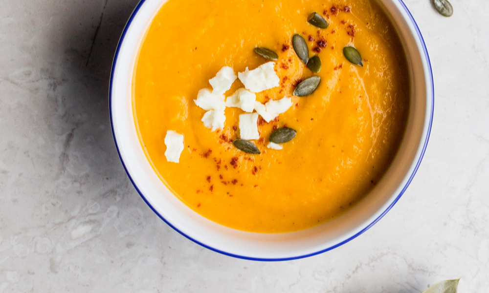 An easy Roasted Squash and Apple Soup where the oven does all the heavy lifting! | Stacie Billis