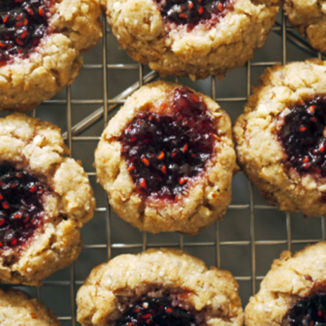Coconut Almond Raspberry Thumbprint cookies: The most delicious vegan cookie recipe that even non-vegans will love | Stacie Billis