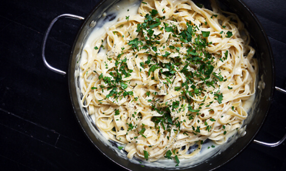 Ligher Fettuccine Alfredo recipe | Stacie Billis