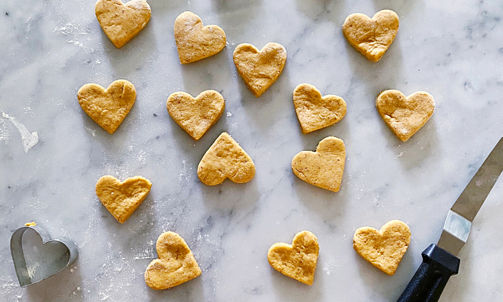 Peanut shaped dog clearance treats