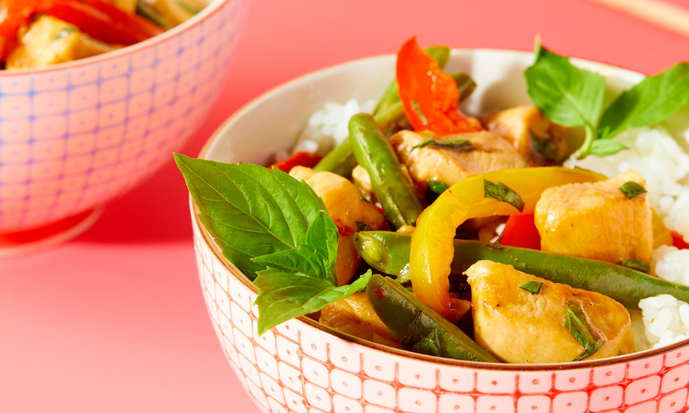 Basil Chicken Stir-Fry recipe from Winner! Winner! Chicken Dinner cookbook by Stacie Billis