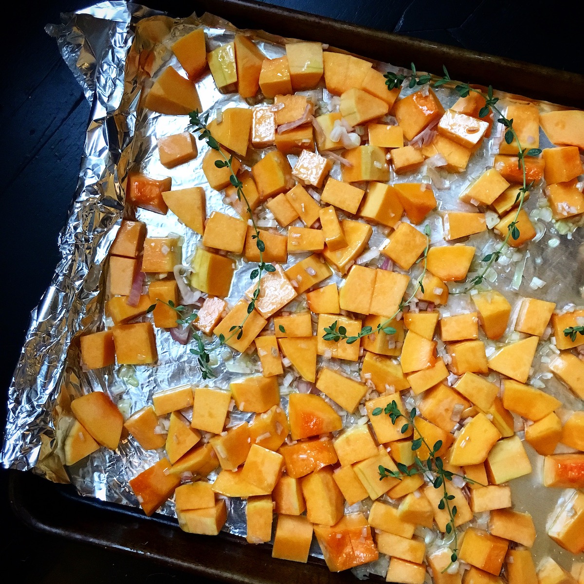 Roasted Squash with Ginger Shallot Browned Butter | Stacie Billis